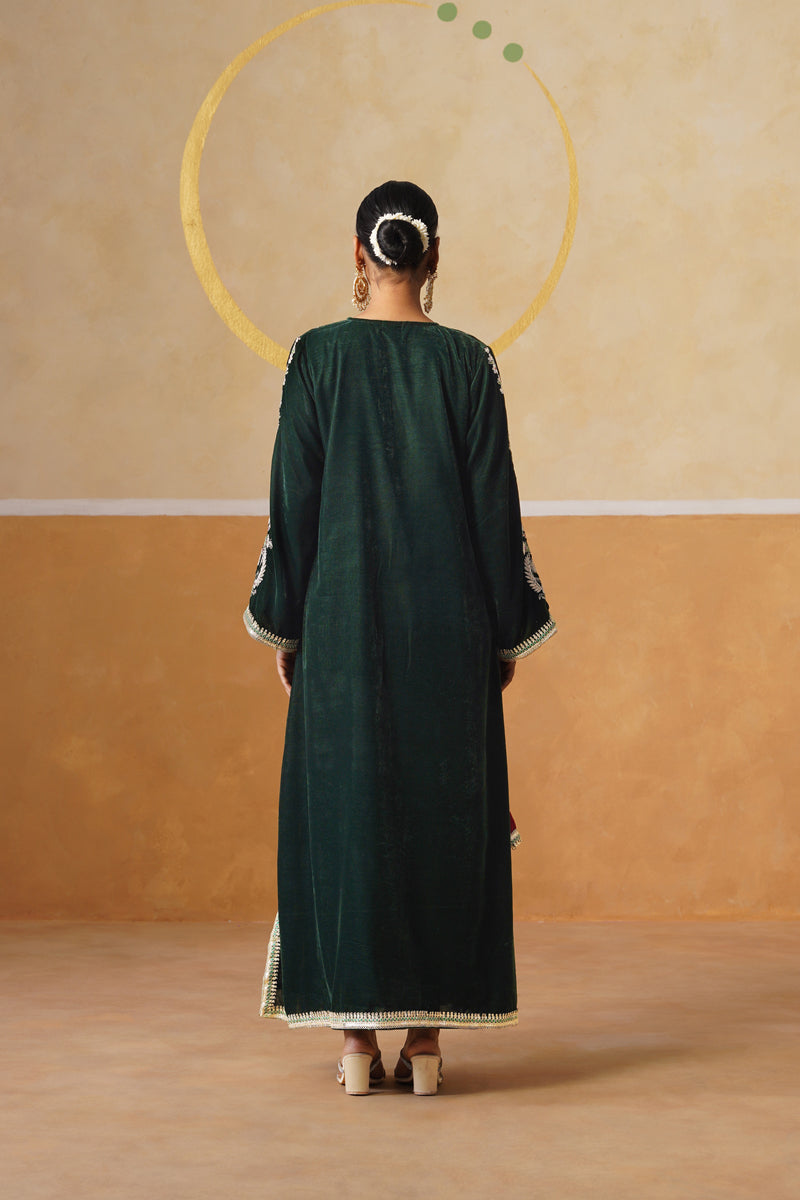 Green Velvet Chaandraat Kaftaan