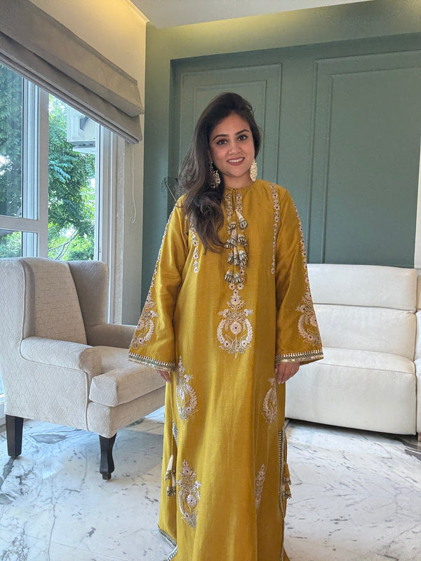 Mustard Chaandraat Kaftaan