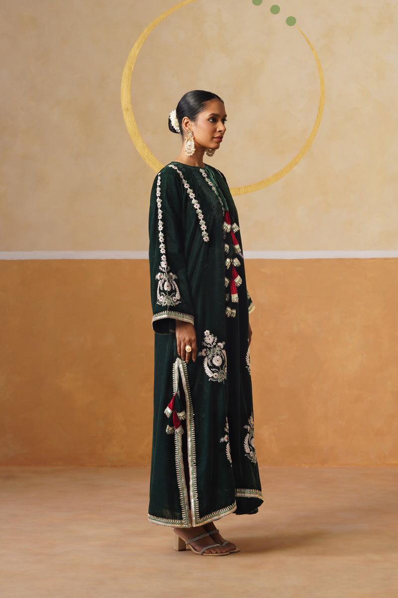 Green Velvet Chaandraat Kaftaan