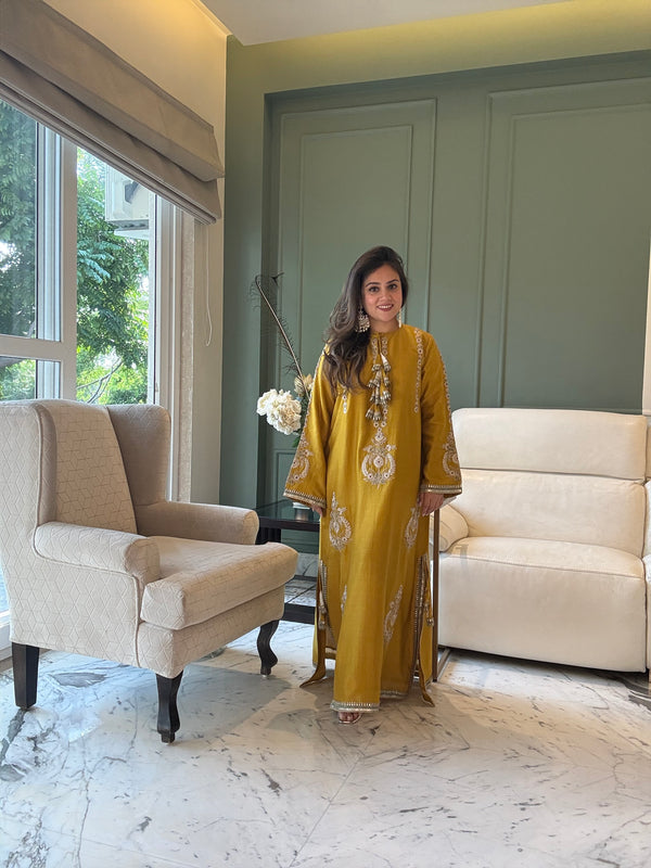 Mustard Chaandraat Kaftaan