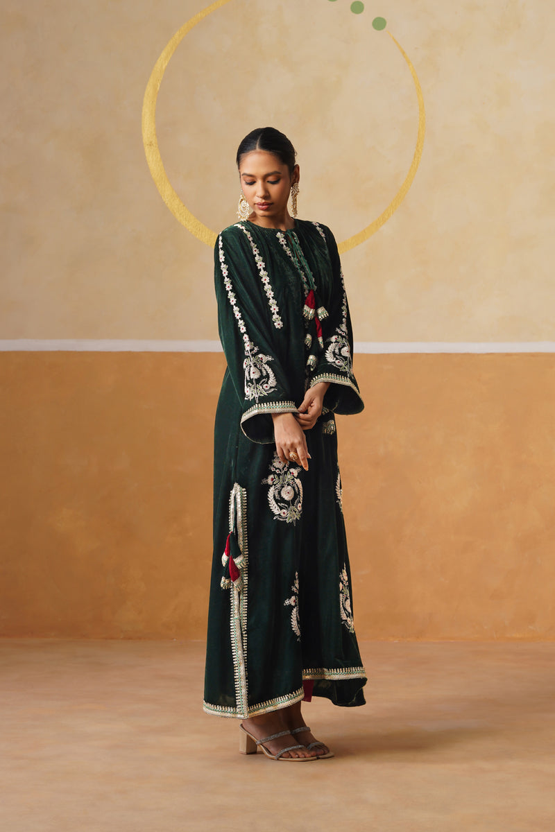 Green Velvet Chaandraat Kaftaan