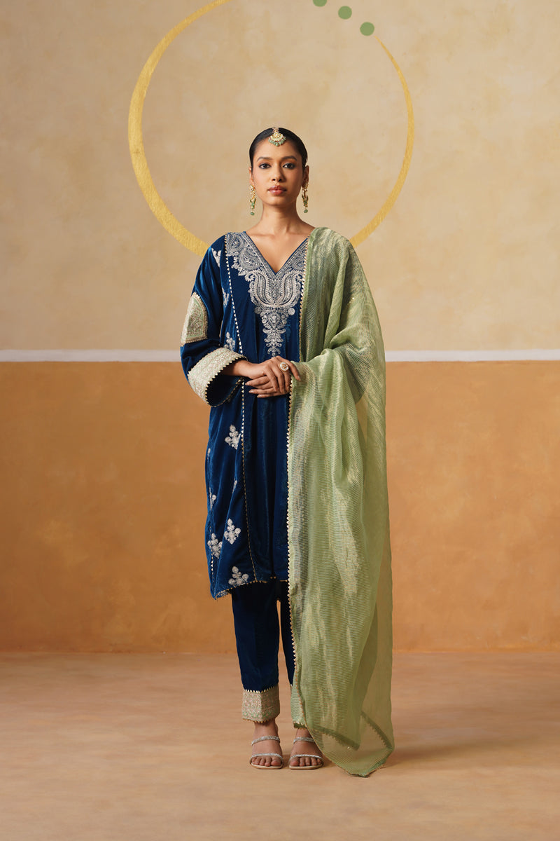 Velvet Indira Kurta Set