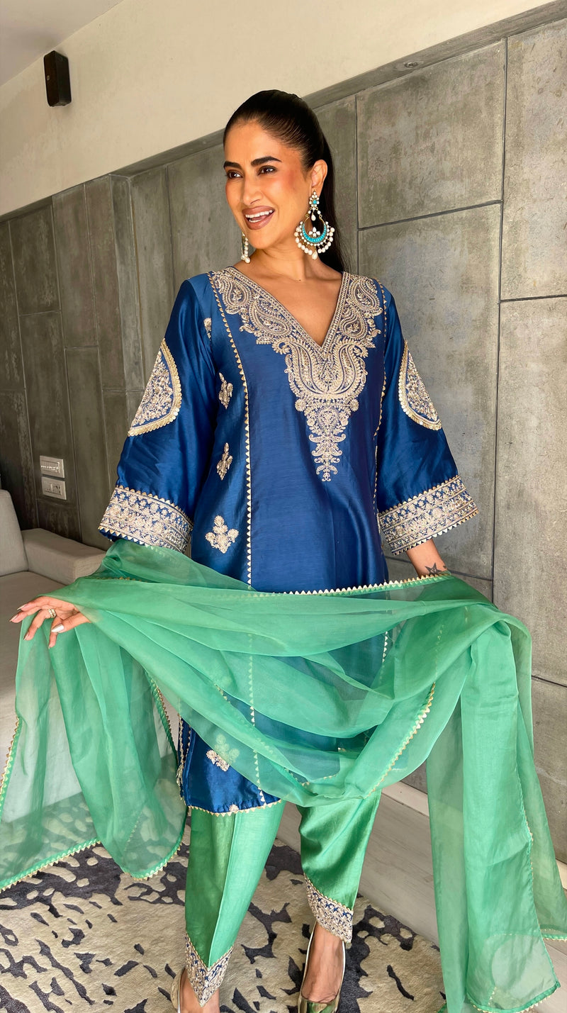 Green Indira Kurta Set