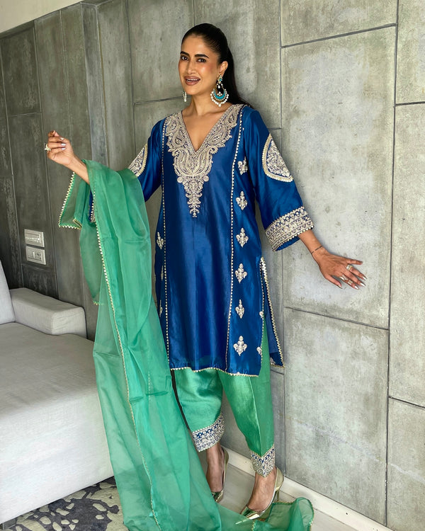 Green Indira Kurta Set