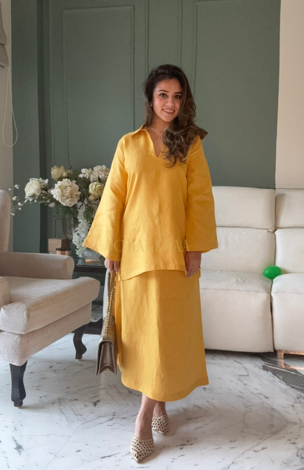 Golden Hour Linen Skirt Co-ord Set