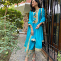 Mitali Wadhwa’s pick Turquoise Paakezah Kurta Set