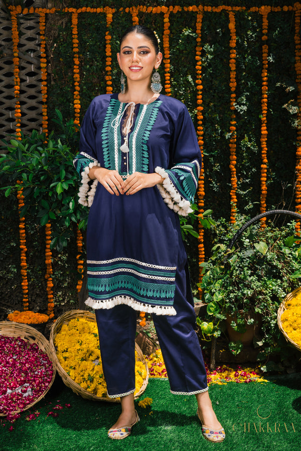 Neeli Kurta Set