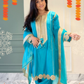 Turquoise Paakezah Kurta Set